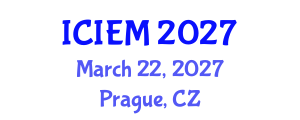 International Conference on Industrial Engineering and Management (ICIEM) March 22, 2027 - Prague, Czechia International Conference on Industrial Engineering and Management (ICIEM) March 22, 2027 - Prague, Czechia