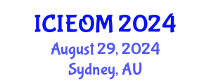 International Conference on Industrial Engineering and Operations Management (ICIEOM) August 29, 2024 - Sydney, Australia