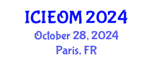 International Conference on Industrial Engineering and Operations Management (ICIEOM) October 28, 2024 - Paris, France