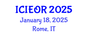 International Conference on Industrial Engineering and Operations Research (ICIEOR) January 18, 2025 - Rome, Italy