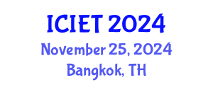 International Conference on Industrial Engineering and Technology (ICIET) November 25, 2024 - Bangkok, Thailand
