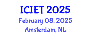 International Conference on Industrial Engineering and Technology (ICIET) February 08, 2025 - Amsterdam, Netherlands