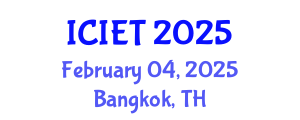 International Conference on Industrial Engineering and Technology (ICIET) February 04, 2025 - Bangkok, Thailand