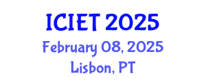 International Conference on Industrial Engineering and Technology (ICIET) February 08, 2025 - Lisbon, Portugal