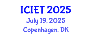 International Conference on Industrial Engineering and Technology (ICIET) July 19, 2025 - Copenhagen, Denmark