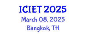 International Conference on Industrial Engineering and Technology (ICIET) March 08, 2025 - Bangkok, Thailand