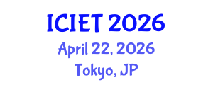 International Conference on Industrial Engineering and Technology (ICIET) April 22, 2026 - Tokyo, Japan