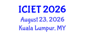 International Conference on Industrial Engineering and Technology (ICIET) August 23, 2026 - Kuala Lumpur, Malaysia