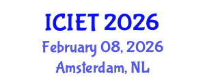 International Conference on Industrial Engineering and Technology (ICIET) February 08, 2026 - Amsterdam, Netherlands