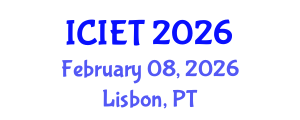 International Conference on Industrial Engineering and Technology (ICIET) February 08, 2026 - Lisbon, Portugal