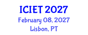 International Conference on Industrial Engineering and Technology (ICIET) February 08, 2027 - Lisbon, Portugal