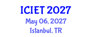 International Conference on Industrial Engineering and Technology (ICIET) May 06, 2027 - Istanbul, Turkey International Conference on Industrial Engineering and Technology (ICIET) May 06, 2027 - Istanbul, Turkey