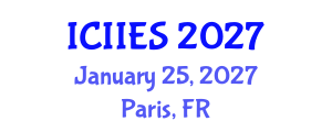 International Conference on Industrial, Information and Engineering Systems (ICIIES) January 25, 2027 - Paris, France International Conference on Industrial, Information and Engineering Systems (ICIIES) January 25, 2027 - Paris, France
