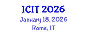 International Conference on Industrial Technology (ICIT) January 18, 2026 - Rome, Italy