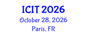 International Conference on Industrial Technology (ICIT) October 28, 2026 - Paris, France