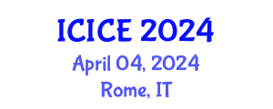International Conference on Information and Communication Engineering (ICICE) April 04, 2024 - Rome, Italy