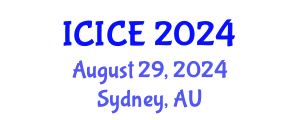 International Conference on Information and Communication Engineering (ICICE) August 29, 2024 - Sydney, Australia