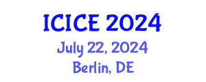 International Conference on Information and Communication Engineering (ICICE) July 22, 2024 - Berlin, Germany