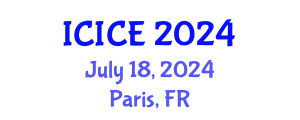 International Conference on Information and Communication Engineering (ICICE) July 18, 2024 - Paris, France
