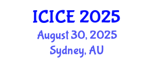 International Conference on Information and Communication Engineering (ICICE) August 30, 2025 - Sydney, Australia