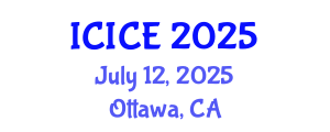 International Conference on Information and Communication Engineering (ICICE) July 12, 2025 - Ottawa, Canada