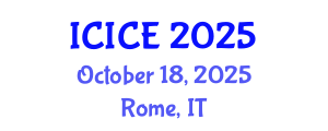 International Conference on Information and Communication Engineering (ICICE) October 18, 2025 - Rome, Italy