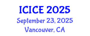 International Conference on Information and Communication Engineering (ICICE) September 23, 2025 - Vancouver, Canada