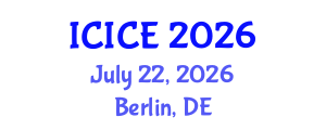 International Conference on Information and Communication Engineering (ICICE) July 22, 2026 - Berlin, Germany