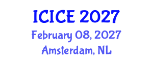 International Conference on Information and Communication Engineering (ICICE) February 08, 2027 - Amsterdam, Netherlands International Conference on Information and Communication Engineering (ICICE) February 08, 2027 - Amsterdam, Netherlands