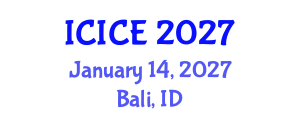 International Conference on Information and Communication Engineering (ICICE) January 14, 2027 - Bali, Indonesia