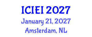 International Conference on Information and Education Innovations (ICIEI) January 21, 2027 - Amsterdam, Netherlands International Conference on Information and Education Innovations (ICIEI) January 21, 2027 - Amsterdam, Netherlands