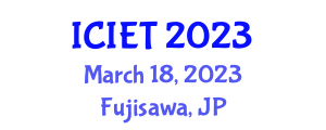 International Conference on Information and Education Technology (ICIET) March 18, 2023 - Fujisawa, Japan