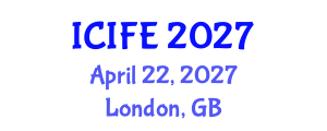 International Conference on Information and Financial Engineering (ICIFE) April 22, 2027 - London, United Kingdom International Conference on Information and Financial Engineering (ICIFE) April 22, 2027 - London, United Kingdom