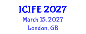 International Conference on Information and Financial Engineering (ICIFE) March 15, 2027 - London, United Kingdom International Conference on Information and Financial Engineering (ICIFE) March 15, 2027 - London, United Kingdom