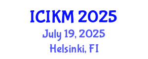 International Conference on Information and Knowledge Management (ICIKM) July 19, 2025 - Helsinki, Finland