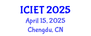 International Conference on Information Engineering and Technology (ICIET) April 15, 2025 - Chengdu, China