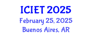 International Conference on Information Engineering and Technology (ICIET) February 25, 2025 - Buenos Aires, Argentina