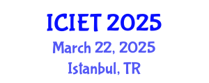 International Conference on Information Engineering and Technology (ICIET) March 22, 2025 - Istanbul, Turkey