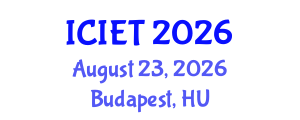 International Conference on Information Engineering and Technology (ICIET) August 23, 2026 - Budapest, Hungary