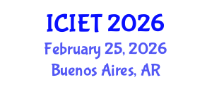International Conference on Information Engineering and Technology (ICIET) February 25, 2026 - Buenos Aires, Argentina