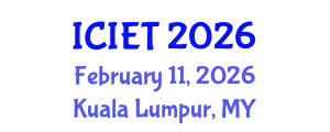 International Conference on Information Engineering and Technology (ICIET) February 11, 2026 - Kuala Lumpur, Malaysia