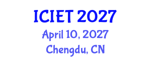 International Conference on Information Engineering and Technology (ICIET) April 10, 2027 - Chengdu, China International Conference on Information Engineering and Technology (ICIET) April 10, 2027 - Chengdu, China
