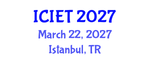 International Conference on Information Engineering and Technology (ICIET) March 22, 2027 - Istanbul, Turkey International Conference on Information Engineering and Technology (ICIET) March 22, 2027 - Istanbul, Turkey