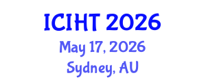 International Conference on Information, Hospitality and Tourism (ICIHT) May 17, 2026 - Sydney, Australia