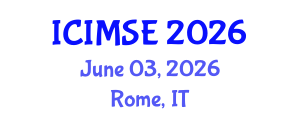 International Conference on Information Management Systems Engineering (ICIMSE) June 03, 2026 - Rome, Italy