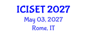 International Conference on Information Science, Engineering and Technology (ICISET) May 03, 2027 - Rome, Italy International Conference on Information Science, Engineering and Technology (ICISET) May 03, 2027 - Rome, Italy