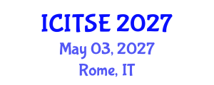 International Conference on Information Technology and Software Engineering (ICITSE) May 03, 2027 - Rome, Italy International Conference on Information Technology and Software Engineering (ICITSE) May 03, 2027 - Rome, Italy