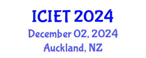 International Conference on Innovation and Educational Transformation (ICIET) December 02, 2024 - Auckland, New Zealand