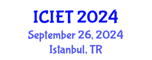 International Conference on Innovation and Educational Transformation (ICIET) September 26, 2024 - Istanbul, Turkey