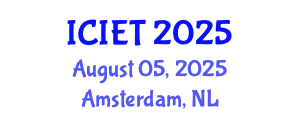 International Conference on Innovation and Educational Transformation (ICIET) August 05, 2025 - Amsterdam, Netherlands